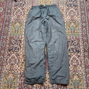 VTG 90s 00s Nike Men's Charcoal Gray Tonal Logo Baggy Track Pants Joggers Size L